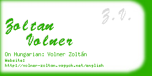 zoltan volner business card