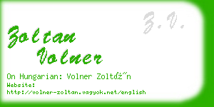 zoltan volner business card